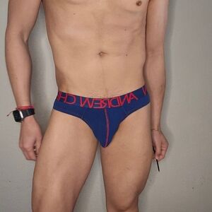 Andrew Christian Men's Blue Briefs